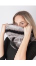 Rex rabbit fur neck warmer- Horizontal effect